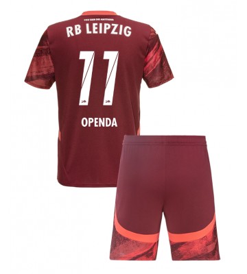 RB Leipzig Lois Openda #11 Borta Kläder Barn 2024-25 Kortärmad (+ Korta byxor)